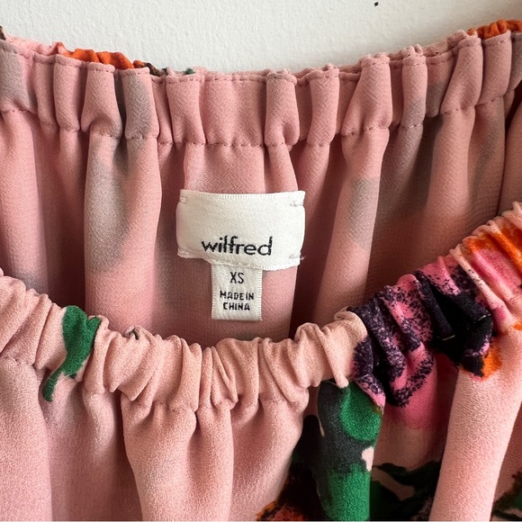 Wilfred Off the Shoulder floral minidress in dusty rose - Picture 6 of 8